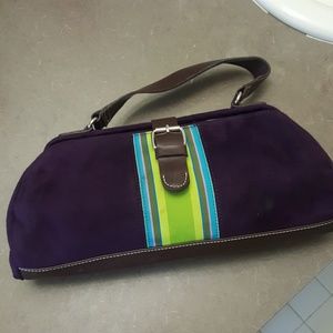 Rare Gem 12" wide. 6" long. suede vintage Tommy Hilfiger 👜